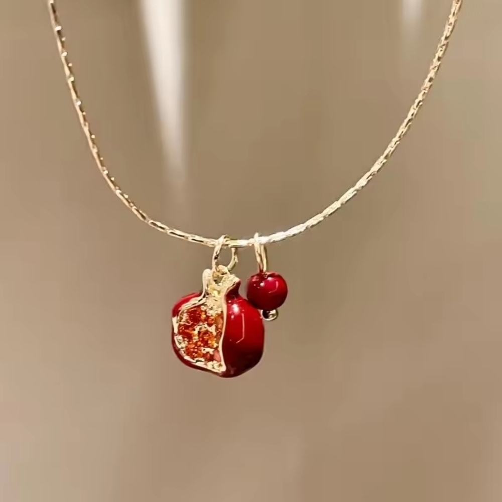 Red and Gold Pendant  Necklace